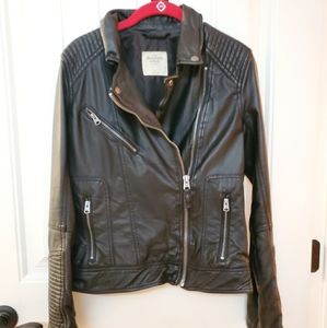 Perfect condition leather Abercrombie moto jacket
